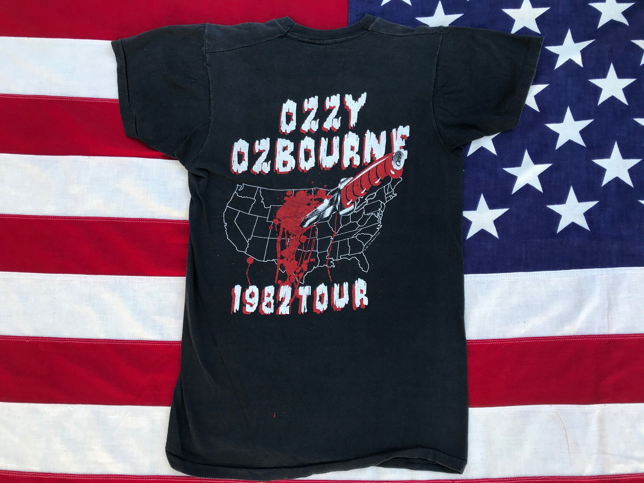 OZZY Osborne 1982 Tour Original Vintage Rock T-Shirt by Screen Stars Made in USA