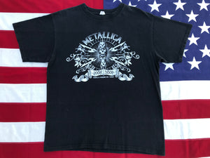 Metallica 2008-2009  “ World Magnetic Tour “ Original Vintage Rock T-  Shirt by Anvil USA
