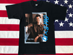 Randy Travis Old 8 X 10 1989 Original Vintage Rock T-Shirt by Screen Stars Best®️Made in USA