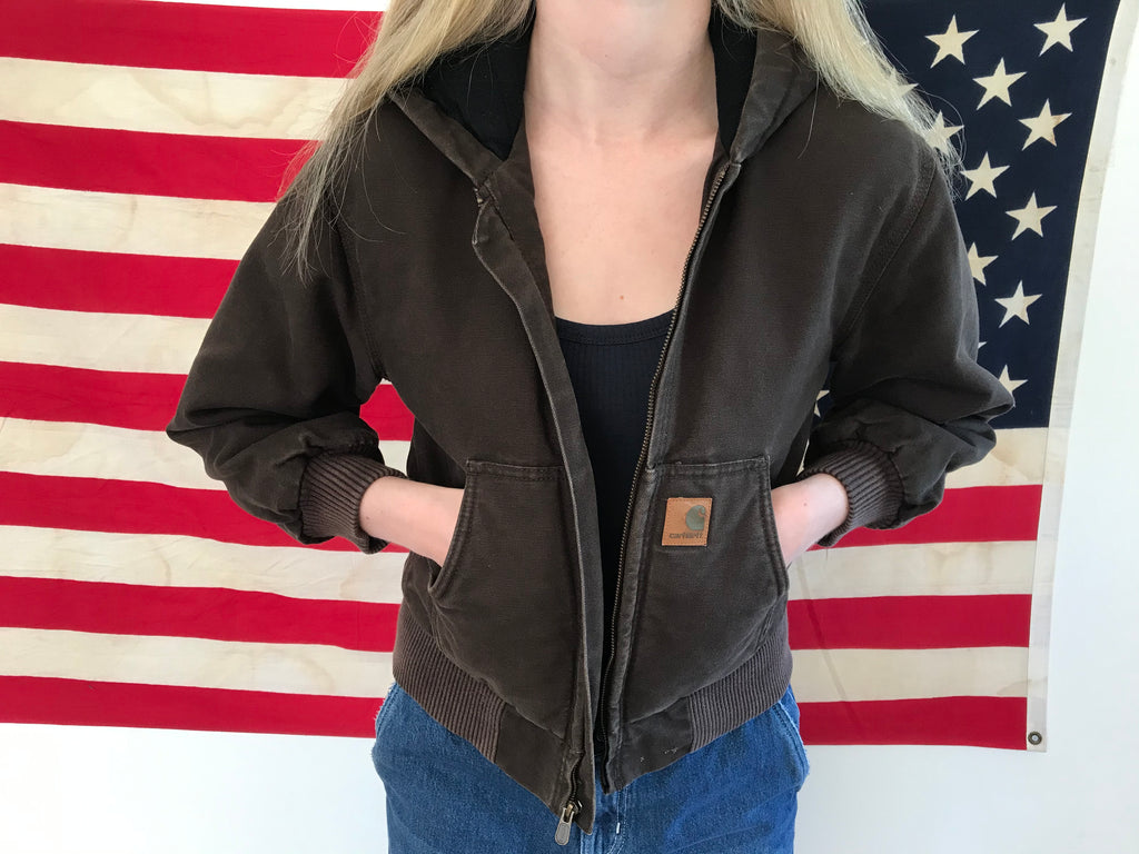 Carhartt Hooded Women’s Vintage Brown Jacket