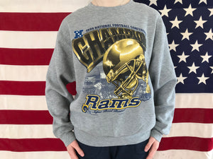 Los Angeles Rams NFL 90’s Vintage Crew Sporting Sweat By CSA®️ Division of Nutmeg Mills USA