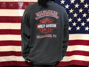 Harley Davidson 2003 Vintage Crew Sweat 100 Years of Great Motorcycles Milwaukee USA