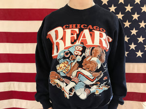 NFL Chicago Bears 1988 Jack Davis Artist Vintage Crew Sporting Sweat by Nutmeg™️ Made in USA