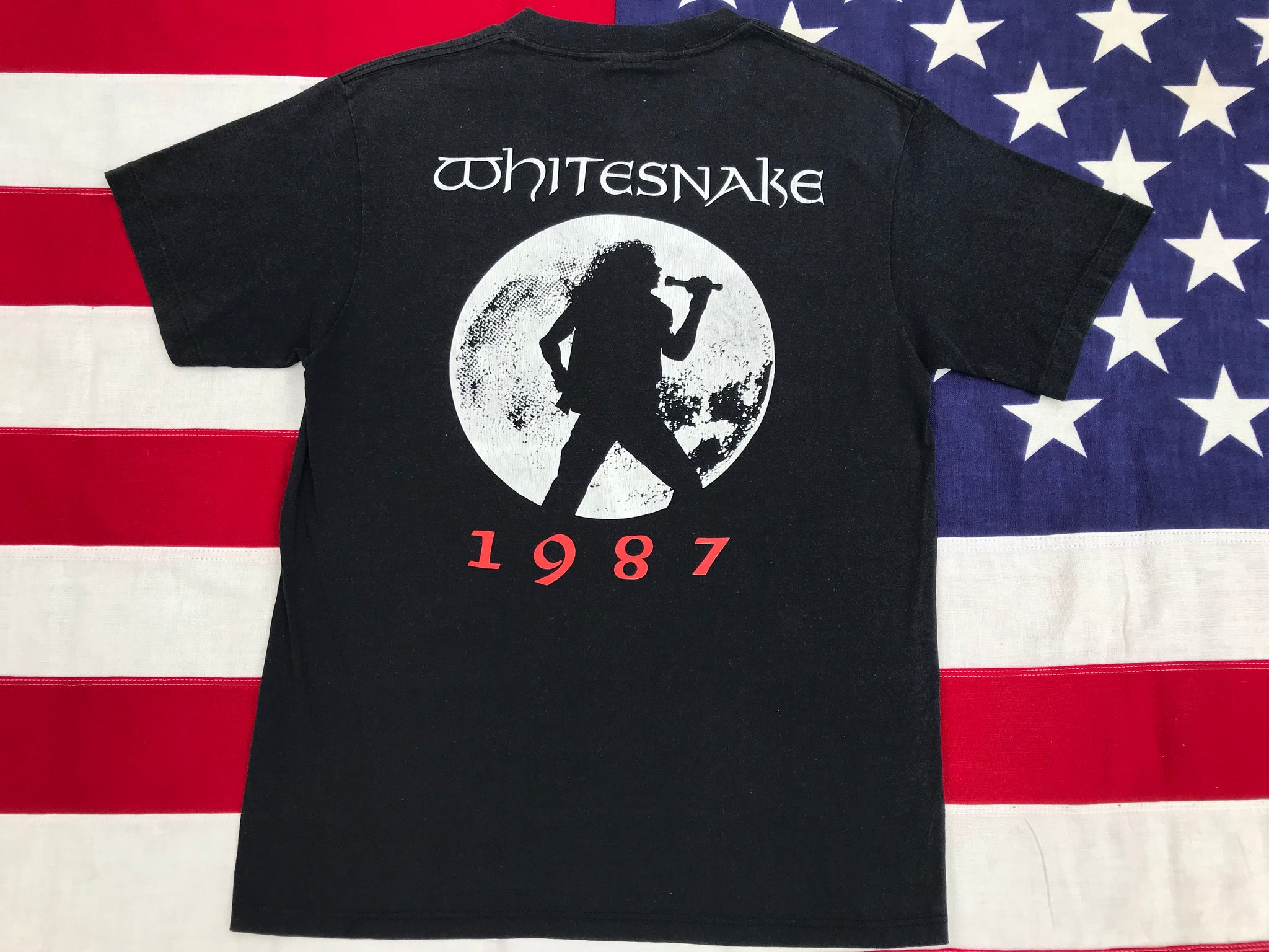 WHITESNAKE David Coverdale 1987 Original Vintage Rock T-Shirt By Spring Ford Classic Sportswear Made in USA