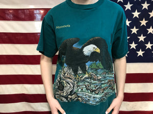 Animal Print 90’s Vintage T-shirt “ Eagle “ Design Made in USA by Habitat Wilderness