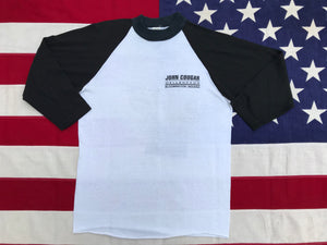 John Cougar Mellencamp “ American Fool ‘82 “ Original Vintage Rock 3/4 Raglan Sleeve T-Shirt Made in USA