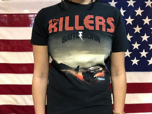 The Killers Battle Born Nth America Tour 2013 Original Vintage Rock T-Shirt by Bay Island