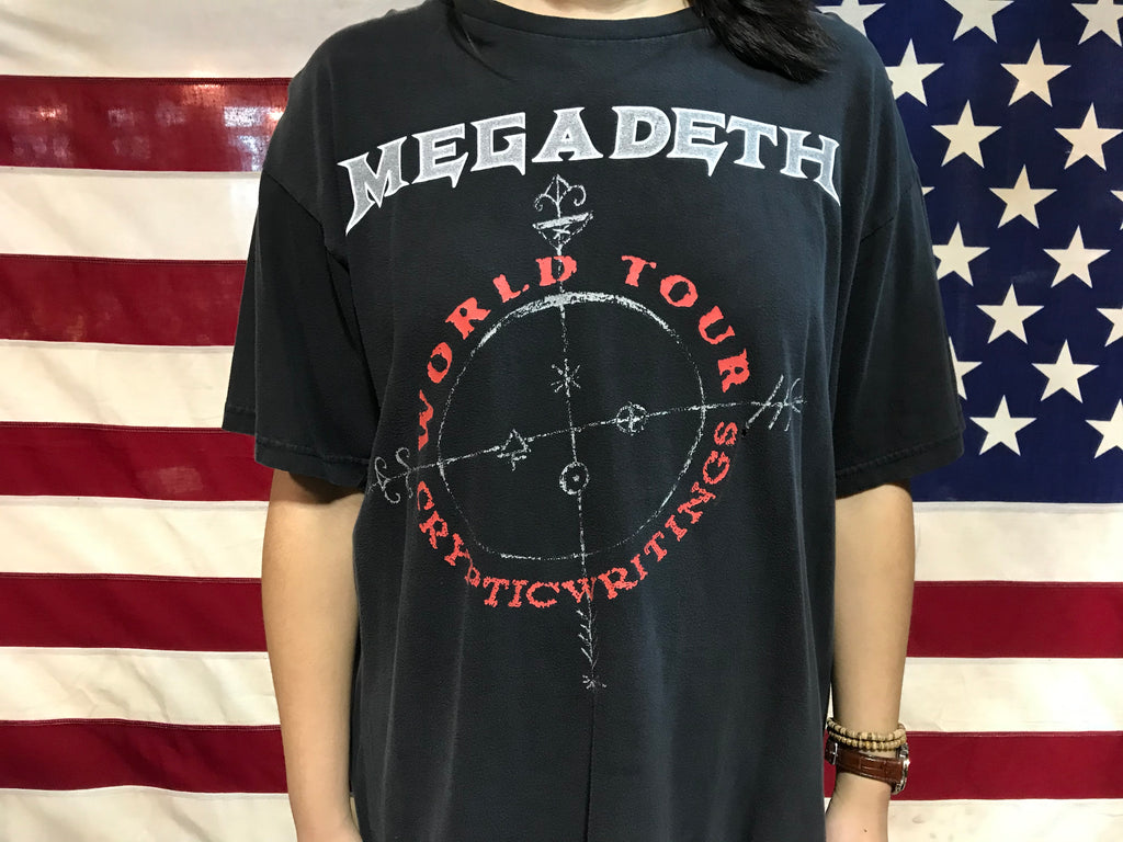 Megadeth Cryptic Writings World Tour 1998 Original Vintage Rock T-Shirt Made in USA