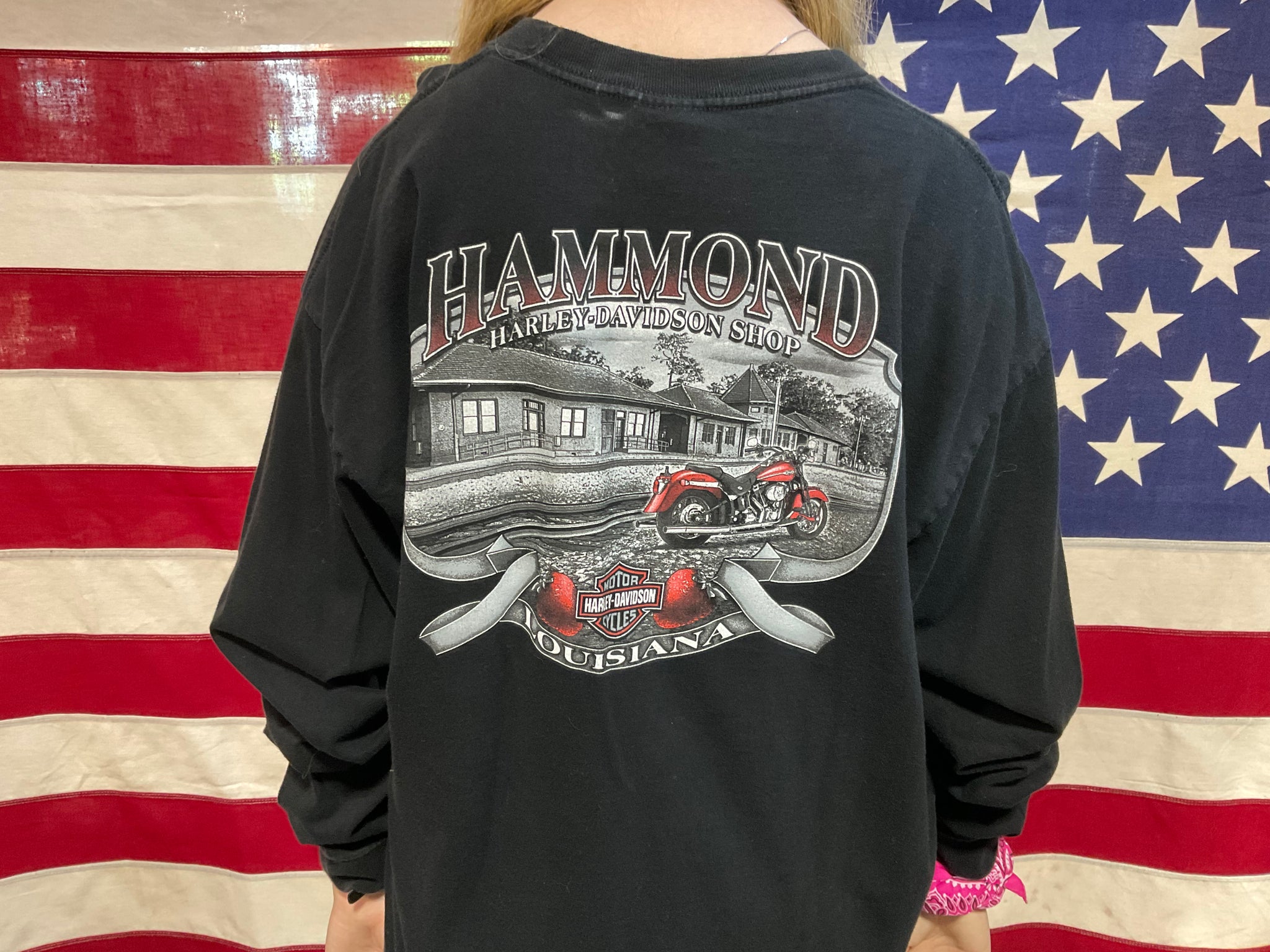 Harley Davidson ©️2008 H-D Long Sleeve T.Shirt Made in USA 