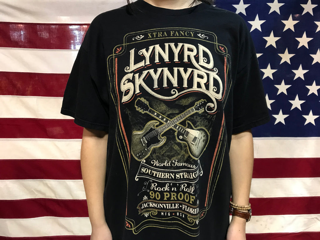 Lynyrd Skynyrd 2014  “ 90 Proof “ Nth American Tour Concert Original  Vintage Rock T-Shirt