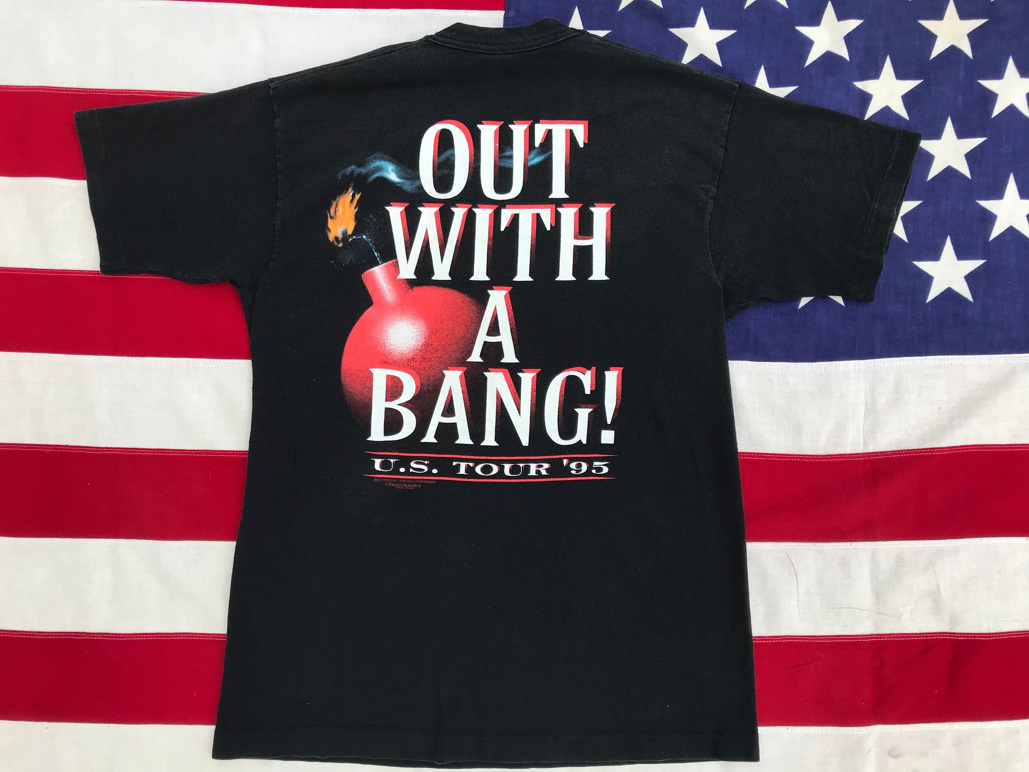 David Lee Murphy  “ Out With A Bang U.S. Tour ‘95 “ Original Vintage Rock T-Shirt by Fruit Of The Loom Made in USA