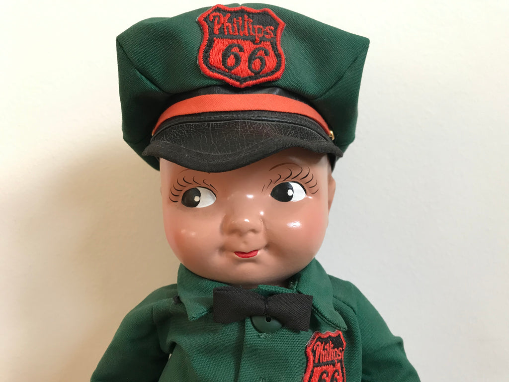 Phillips 66 “ Lil Phil “ 90’s Station Attendant Rare Collector Doll Phil - No 2 Series by Ames Doll Co , Inc USA