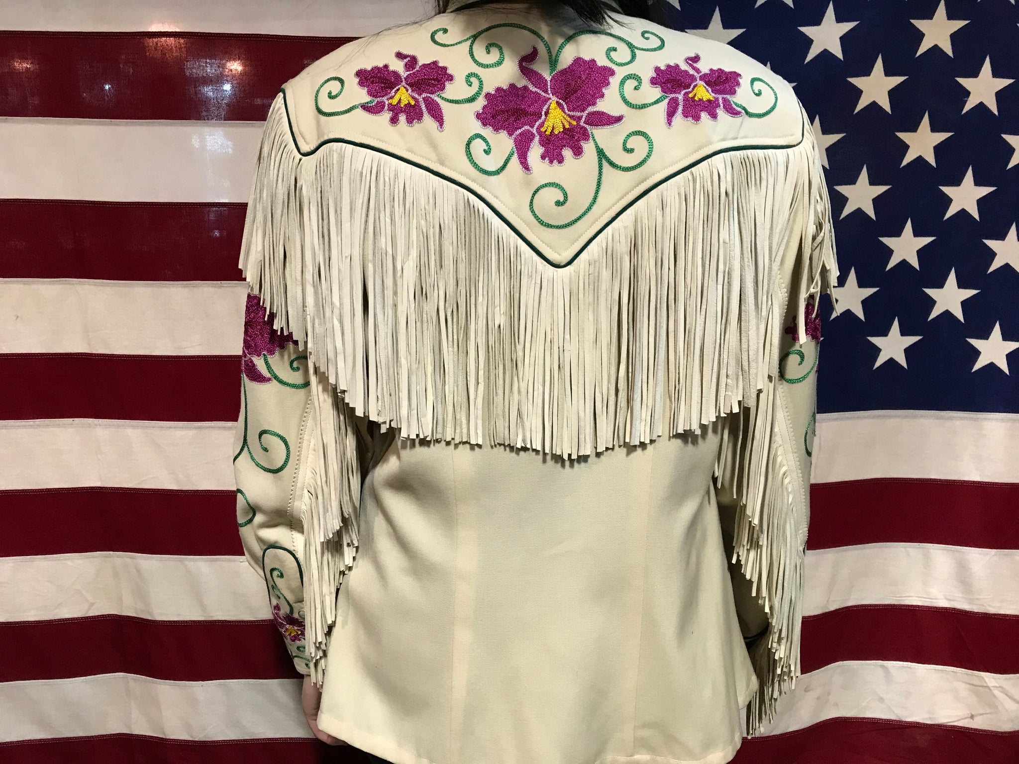 Rare Nudie’s Rodeo Tailors Nth Hollywood Vintage 1950/60s Custom Made Stage Cowgirl Fringed Western Shirt