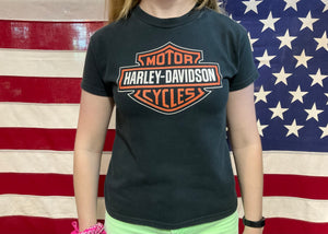Womens Vintage Harley Davidson ©️2002 H-D Savannah, Georgia Made in USA T-Shirt