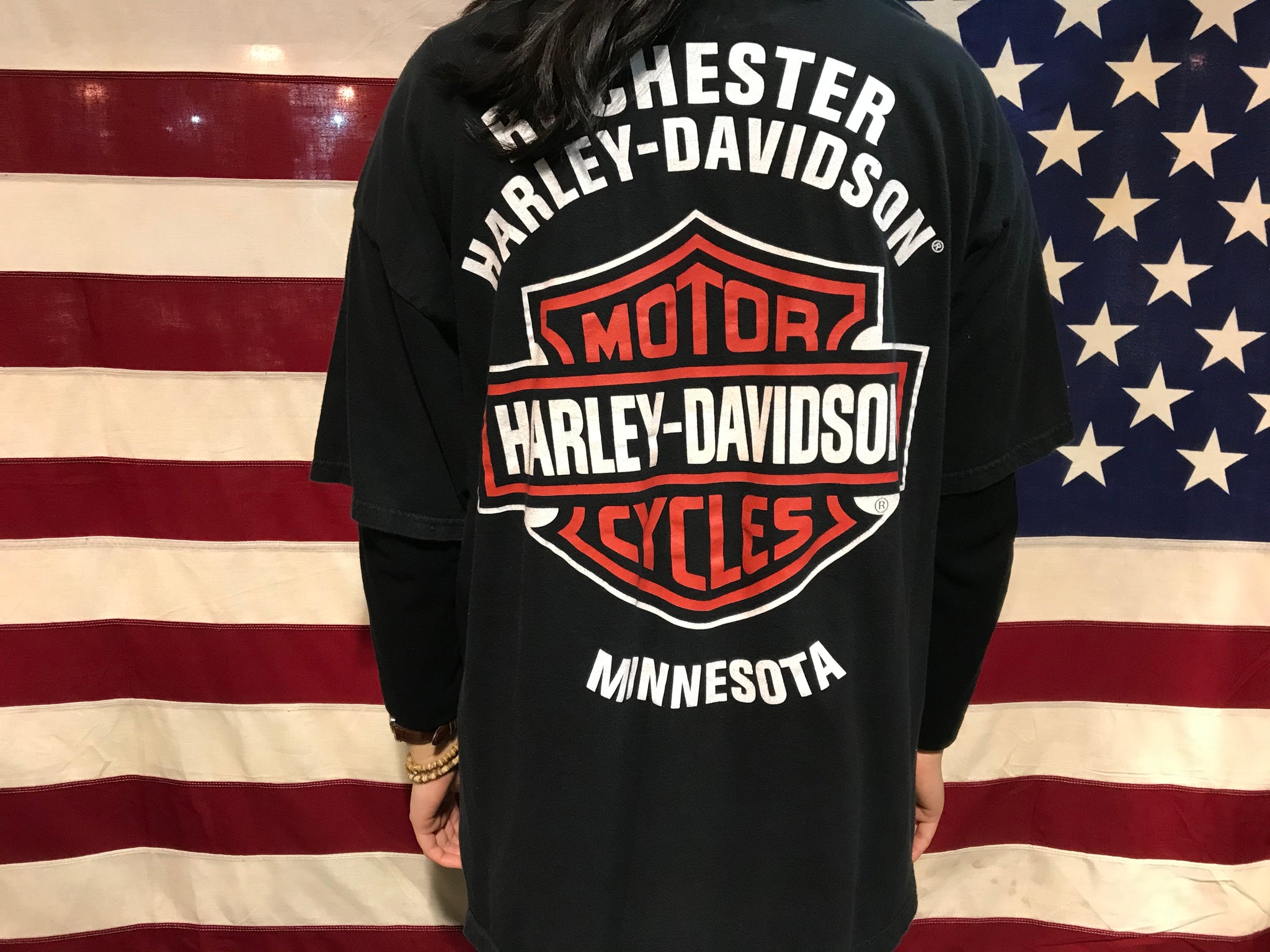 Harley Davidson Vintage Mens T-Shirt Print Year 2010 Rochester Minnesota USA