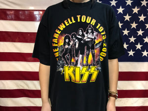 Kiss The Farewell Tour 1973-2000  Original Vintage Rock T-Shirt by All Sport Made in USA