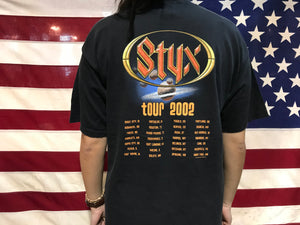 Styx USA Tour 2002 Original Vintage Rock T-Shirt by AllSport