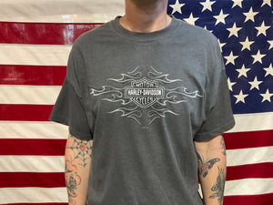 Harley Davidson Vintage Mens T-Shirt Dated©️2005 H-D Snake Twin Falls, Idaho Made in  USA