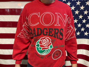 Wisconsin Badgers 1994 Rose Bowl Vintage Crew Sporting Sweat by Jerzees®️Made in USA