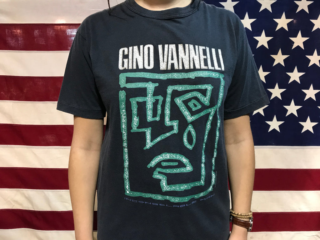 Gino Vannelli Inconsolable Man USA Tour 1991 Original Vintage Rock T-Shirt