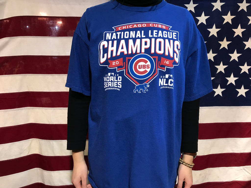 Chicago Cubs Vintage 2016 NLCS World Series Crew T-Shirt