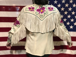 Rare Nudie’s Rodeo Tailors Nth Hollywood Vintage 1950/60s Custom Made Stage Cowgirl Fringed Western Shirt