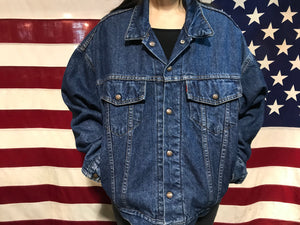 Levis & Hudson’s Bay Special Edition Rare 80’s Vintage Denim Trucker Jacket Made In USA