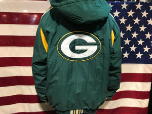 Green Bay Packers NFL Vintage Hooded 90’s Nylon Mens ProLine Starter Jacket