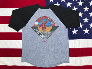 John Cougar Mellencamp “ Scarecrow Tour ‘85 - ‘86 “ Original Vintage Rock 3/4 Raglan Sleeve T-Shirt By Signal Made in USA