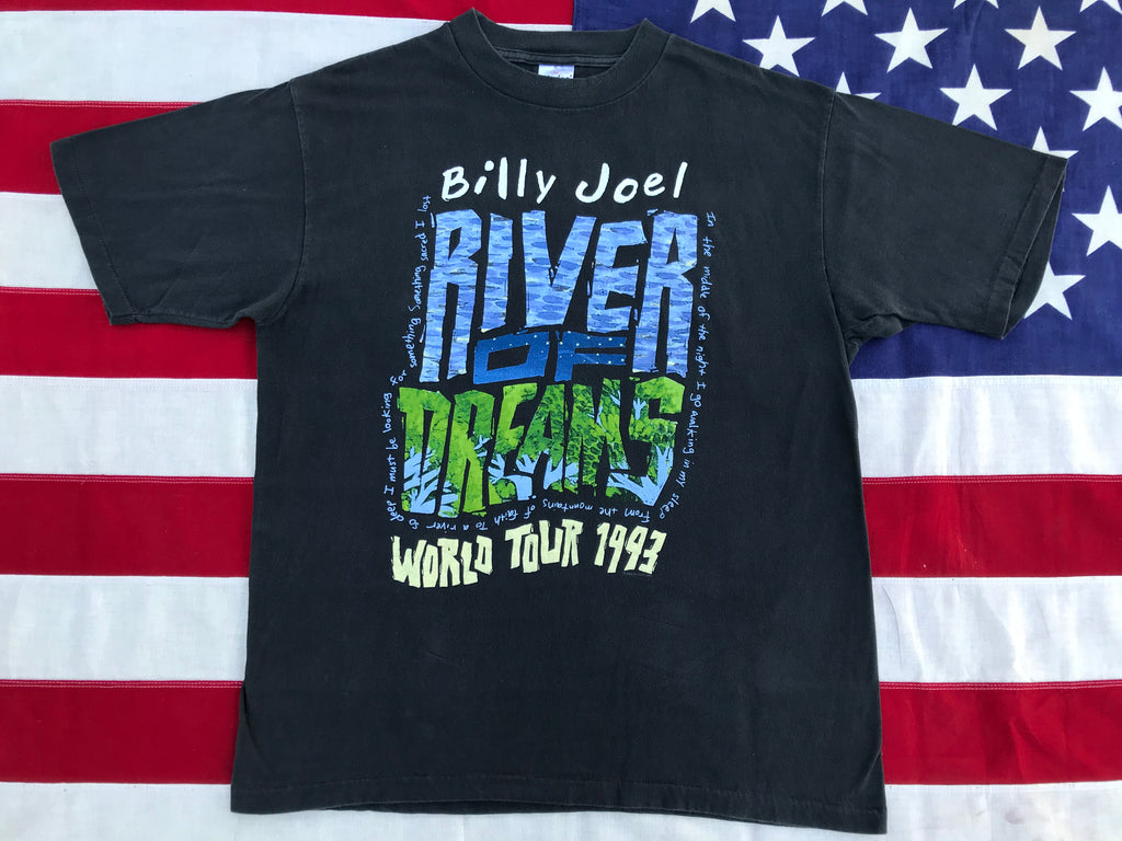 Billy Joel “ River Of Dreams World Tour 1993 “ Original Vintage Rock T- Shirt Made in USA by Murina USA