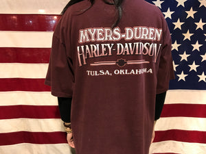 Harley Davidson Vintage Mens T-Shirt 1997 Tulsa Oklahoma Made in USA