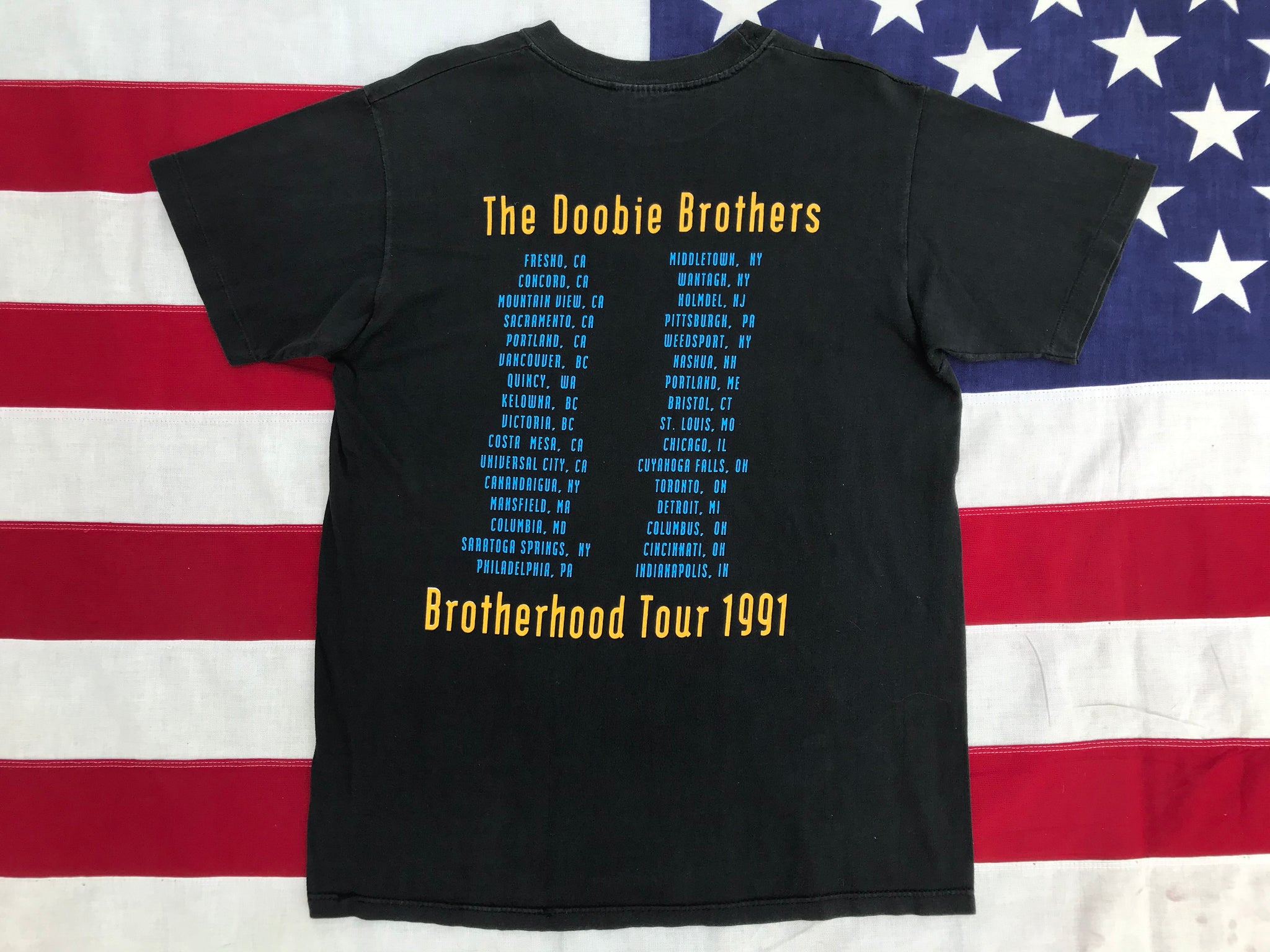 The Doobie Brothers “ Brotherhood Tour 1991 “ Original Vintage Rock T-Shirt by Hanes Made in USA