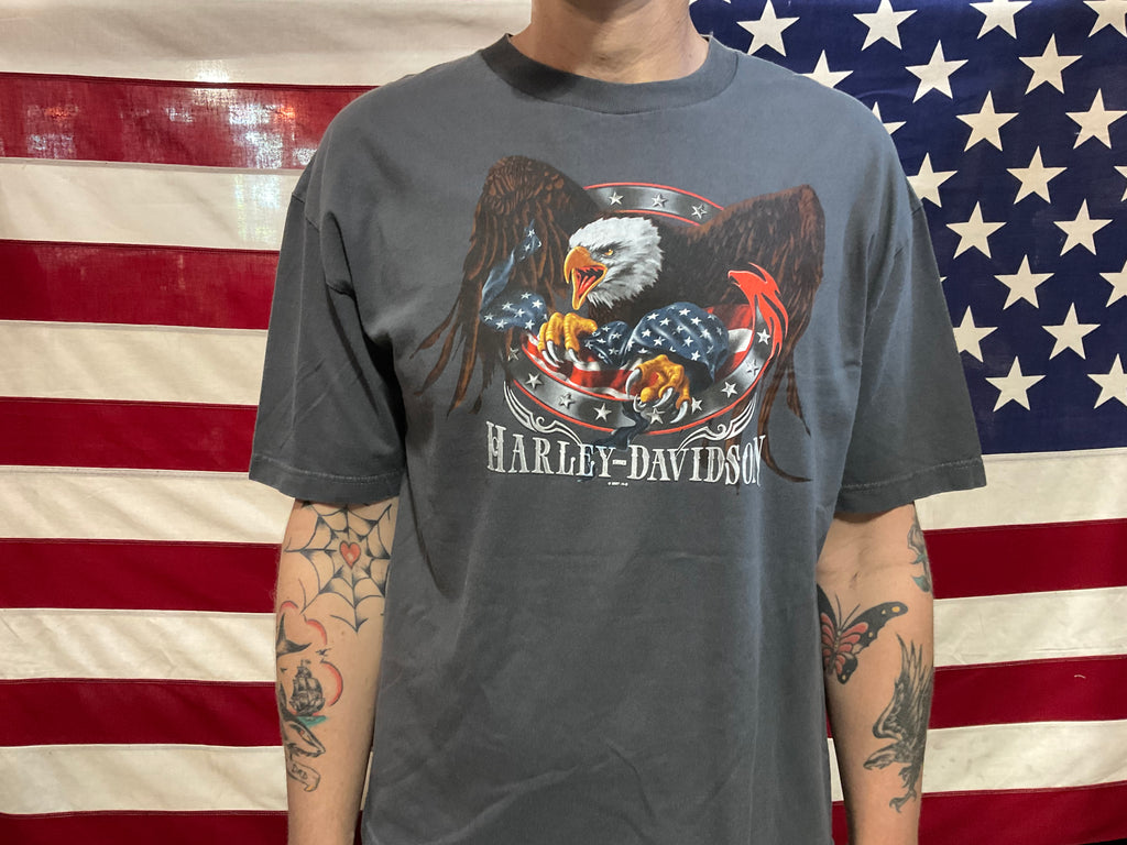 Harley Davidson Vintage Mens T-Shirt Print Year ©️2007 H-D Orlando - Florida , USA .
