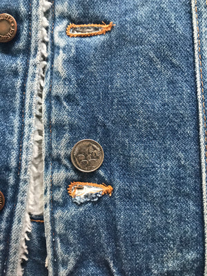 Wrangler Sherpa Lined Vintage Denim Jacket